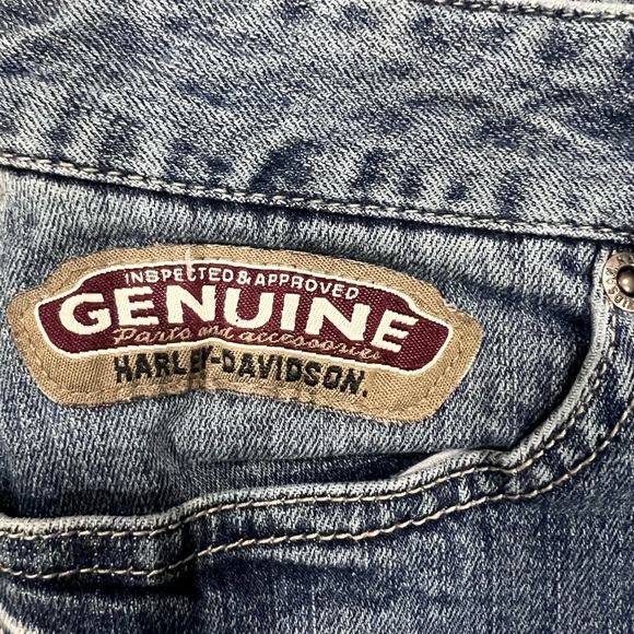 Harley Davidson 2007 Women’s Jeans 12 Long Embroidered Y2K VTG Denim Riding Pant - Picture 14 of 14